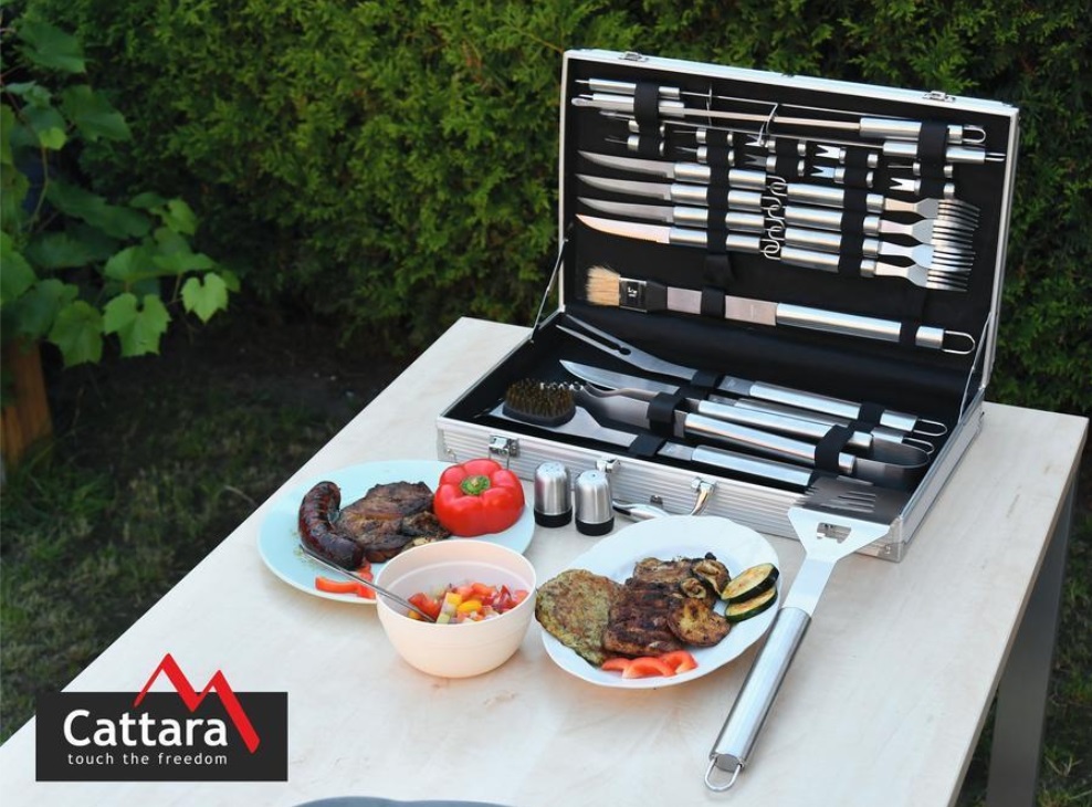 Grilovací nářadí sada 30ks ALU kufřík d